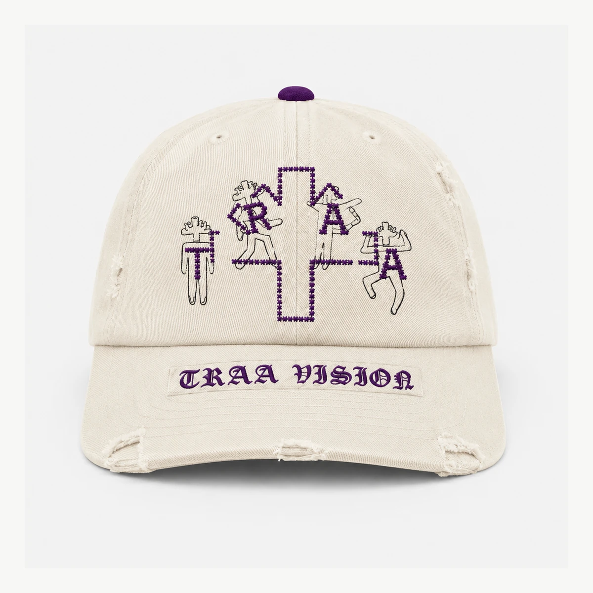 Traa Vision Cap — Cream / Purple