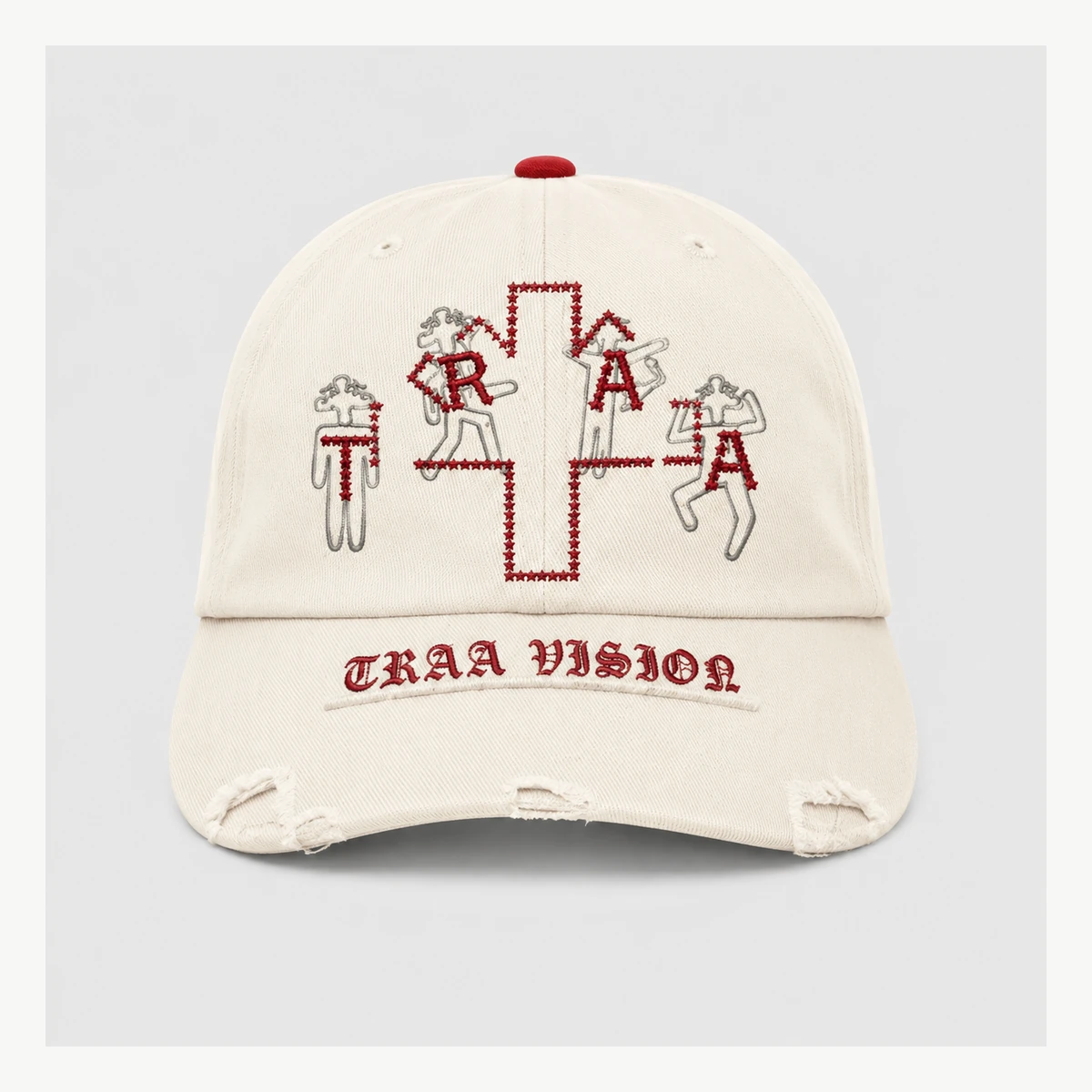 Traa Vision Cap — Cream / Red