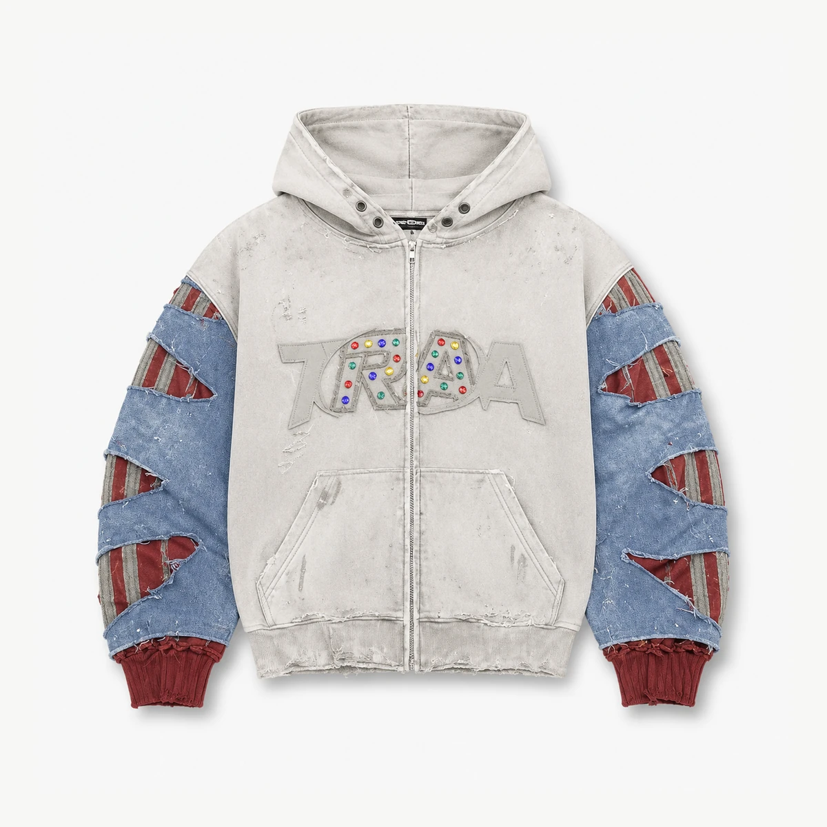 TRAA Patchwork Hoodie — Ivory