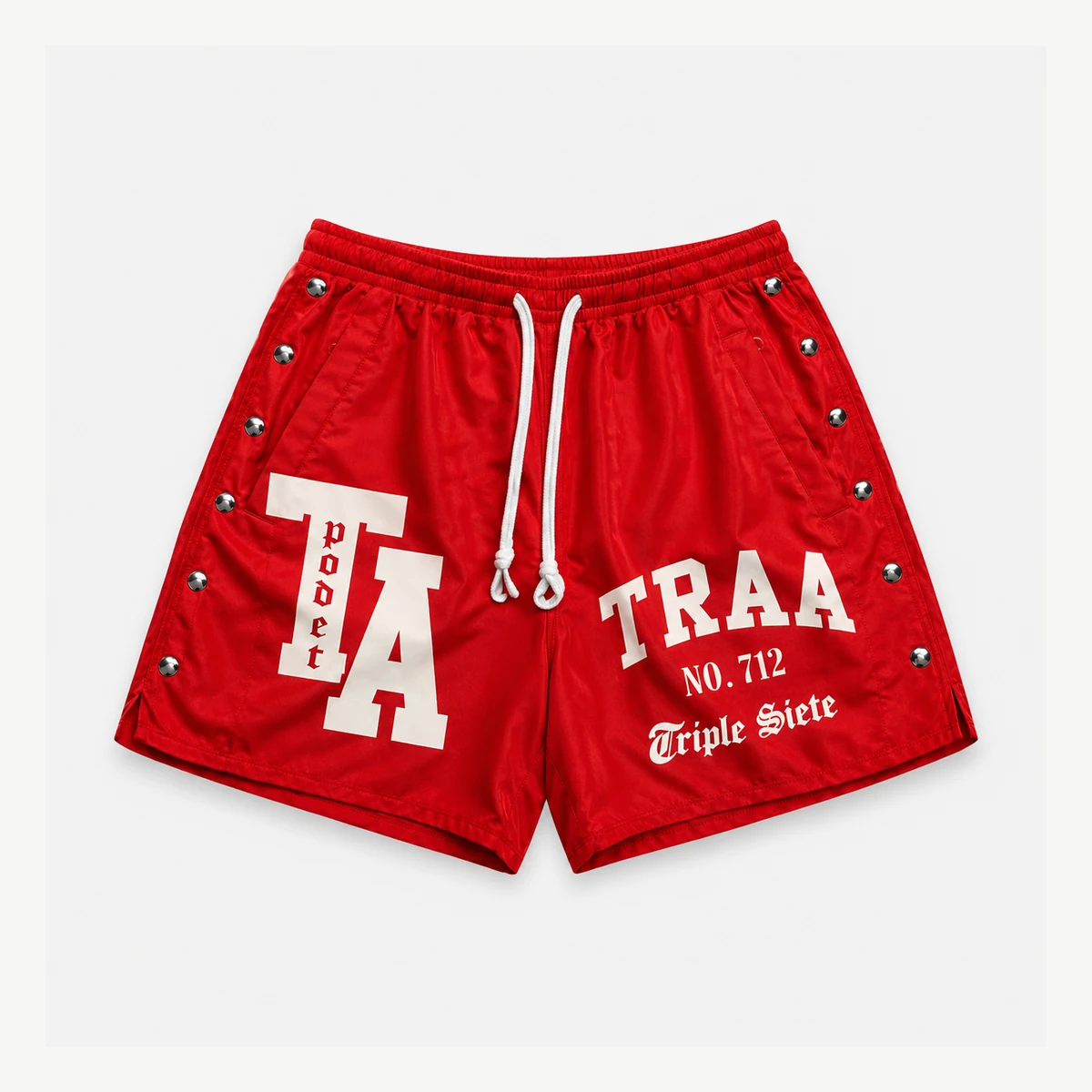 Triple Siete Shorts — Red